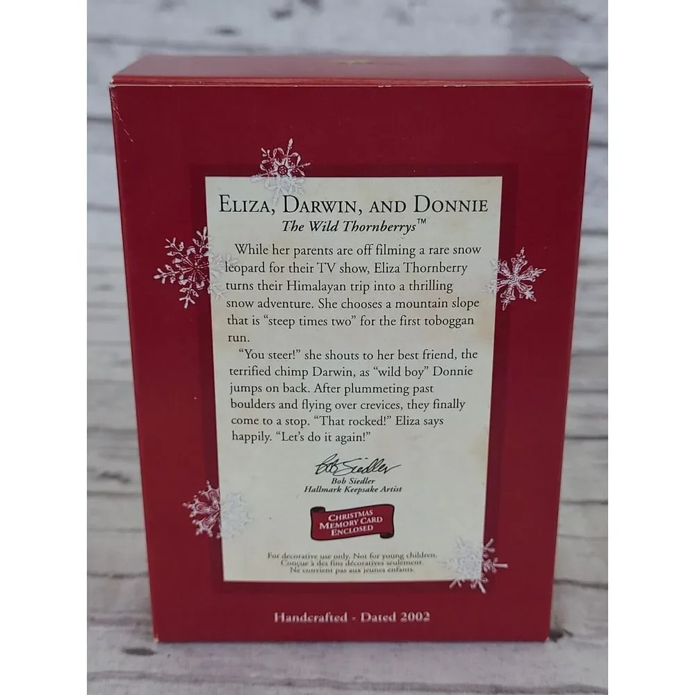 Hallmark Keepsake Ornament The Wild Thornberrys Eliza‎ Darwin and Donnie 2002